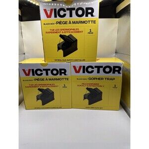 Victor M0626 Black Box Gopher Trap 3 Pack NEW/SEALED (3 Traps Total)